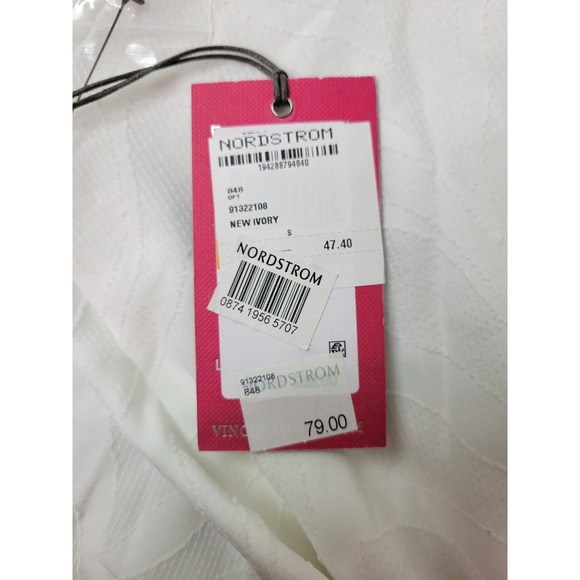 NWT Vince Camuto Womens Jacquard Zebra Print  Split Neck Blouse Ivory Small‎ - Picture 7 of 11